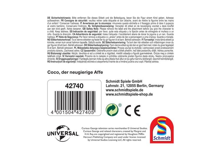 Produktbild: Coco der neugierige Affe, Coco, 26 cm