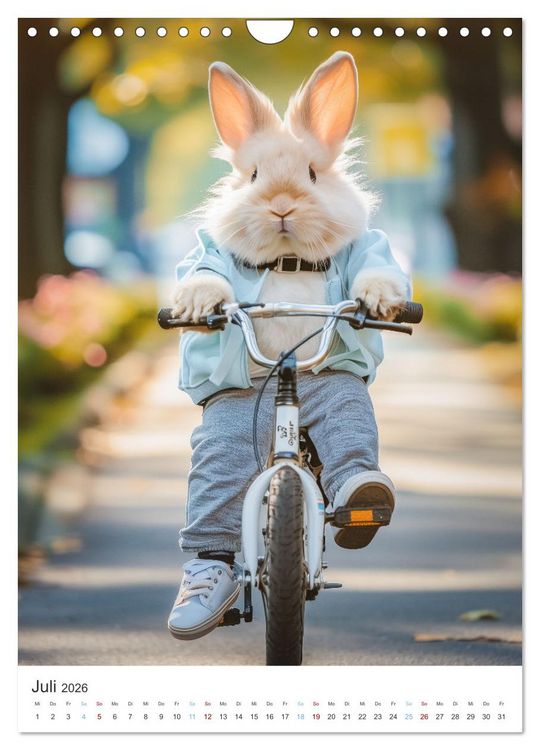 Produktbild: Was macht der Osterhase in seiner Freizeit (Wandkalender 2026 DIN A4 hoch), CALVENDO Monatskalender