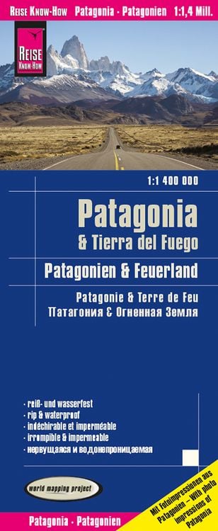 Produktbild: Reise Know-How Landkarte Patagonien, Feuerland / Patagonia, Tierra del Fuego (1:1.400.000)