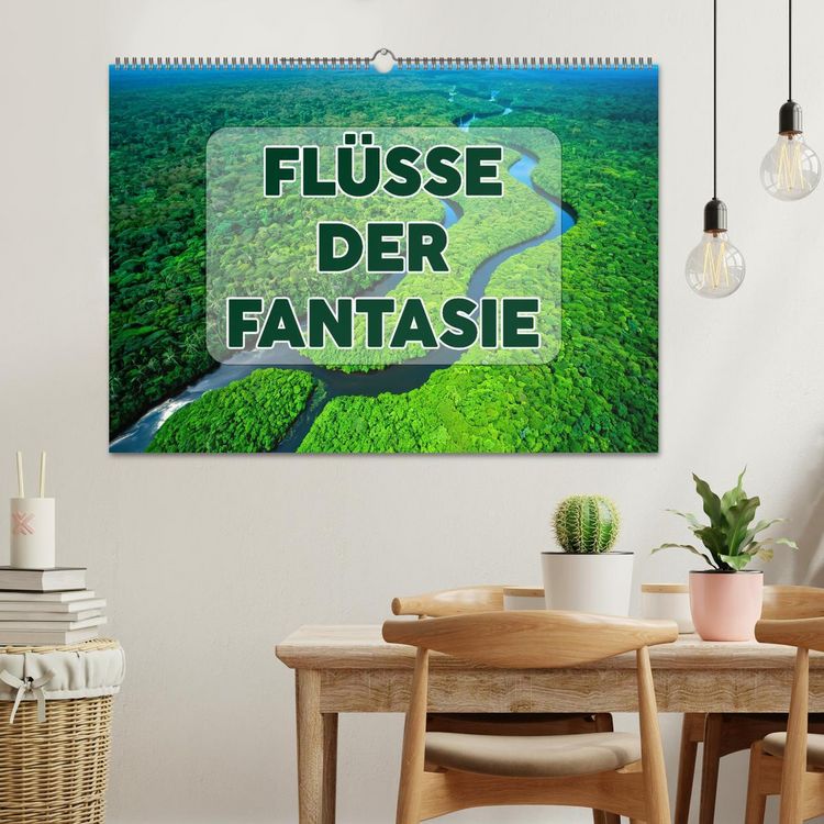 Produktbild: Fl&uuml;sse der Fantasie (Wandkalender 2026 DIN A2 quer), CALVENDO Monatskalender