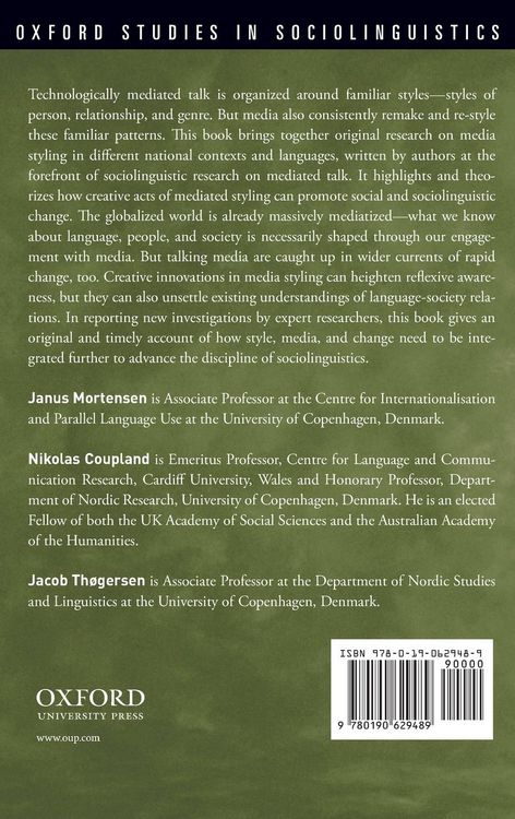 Produktbild: Style, Mediation, and Change