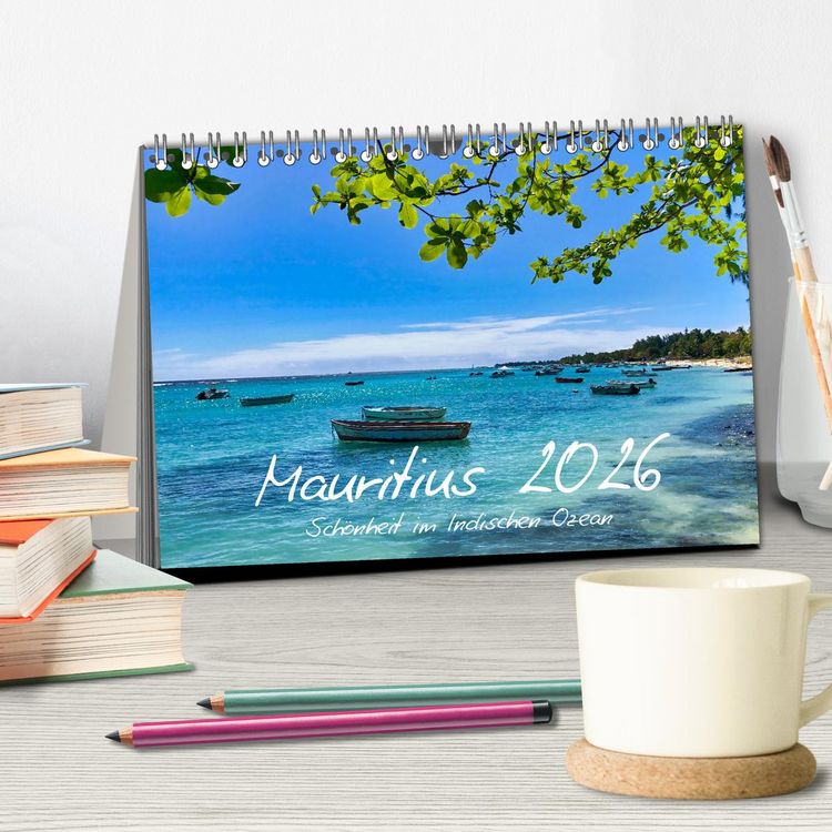 Produktbild: Mauritius - Sch&ouml;nheit im Indischen Ozean (Tischkalender 2026 DIN A5 quer), CALVENDO Monatskalender