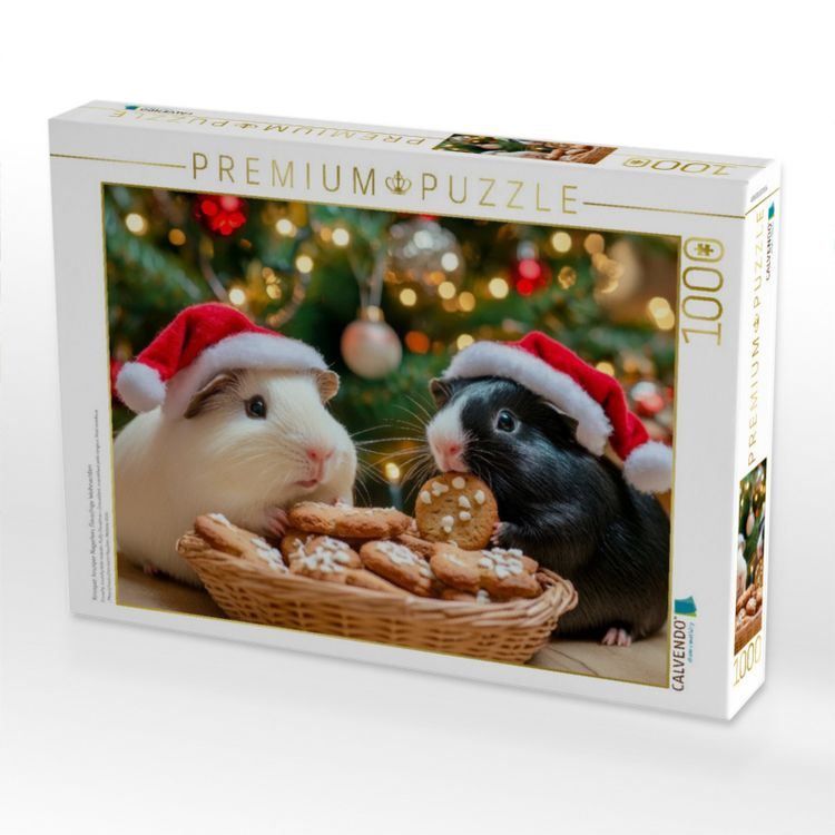 Produktbild: CALVENDO Puzzle Knusper, knusper Nagerlein, flauschige Weihnachten | 1000 Teile Lege-Gr&ouml;&szlig;e 64x48cm Foto-Puzzle f&uuml;r gl&uuml;ckliche Stunden