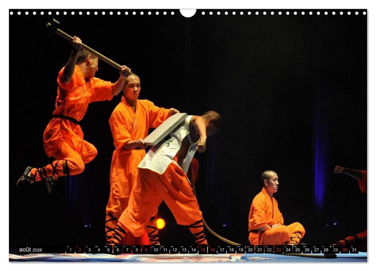 Produktbild: Kung Fu du Mont Song (Calendrier mural 2026 DIN A3 vertical), CALVENDO calendrier mensuel