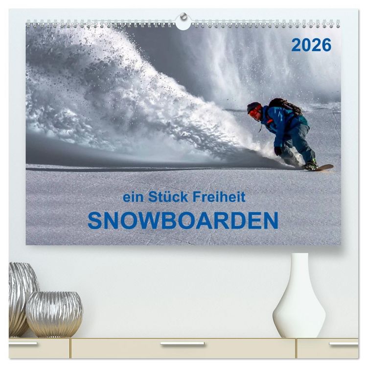 Produktbild: Snowboarden - ein St&uuml;ck Freiheit (hochwertiger Premium Wandkalender 2026 DIN A2 quer), Kunstdruck in Hochglanz