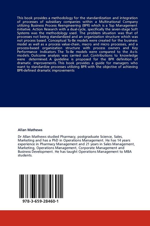 Produktbild: Standardization Of Processes Utilizing Business Process Reengineering