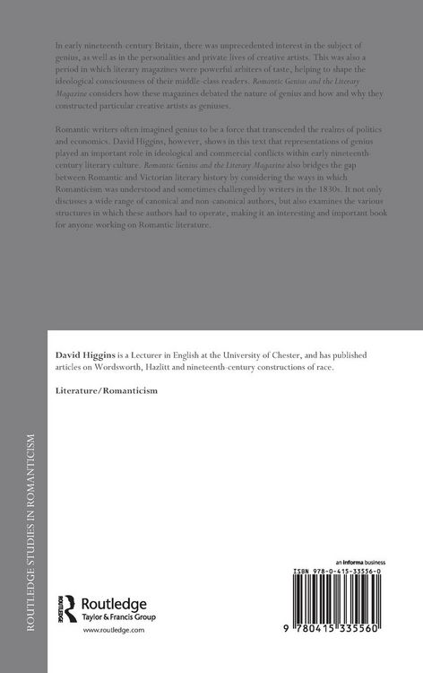 Produktbild: Romantic Genius and the Literary Magazine