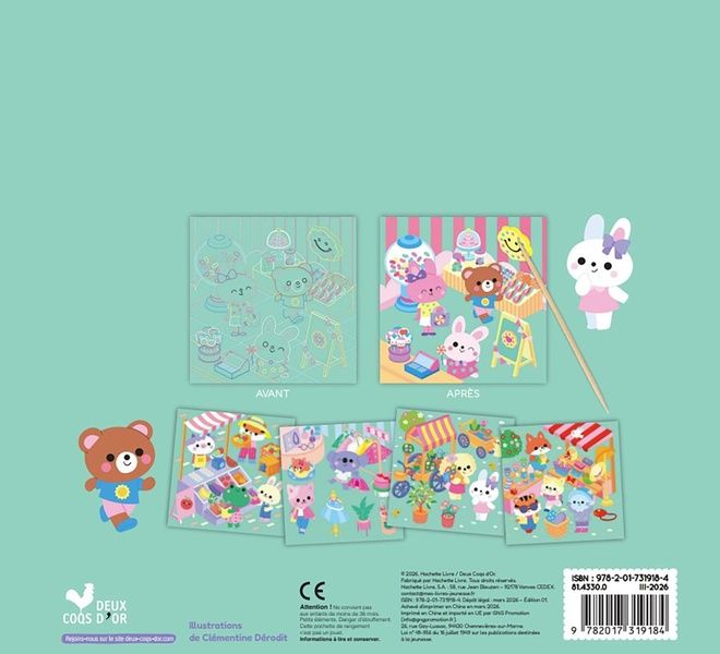 Produktbild: Mes petits amis : Cartes &agrave; gratter pastel Mon petit march&eacute;