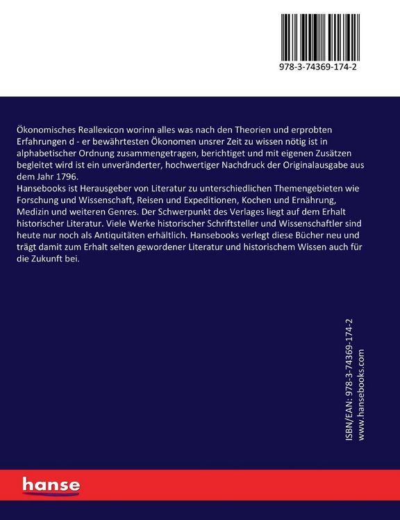 Produktbild: &Ouml;konomisches Reallexicon worinn alles was nach den Theorien und erprobten Erfahrungen d