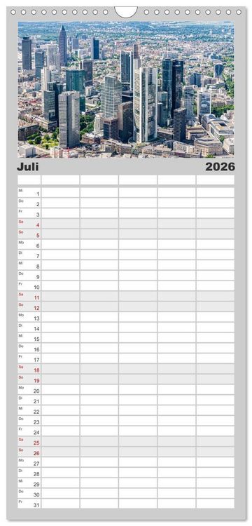 Produktbild: Familienplaner 2026 - Frankfurt am Main mit 5 Spalten (Wandkalender, 21 x 45 cm) CALVENDO