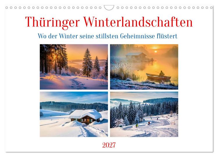 Produktbild: Th&uuml;ringer Winterlandschaften (Wandkalender 2027 DIN A3 quer), CALVENDO Monatskalender
