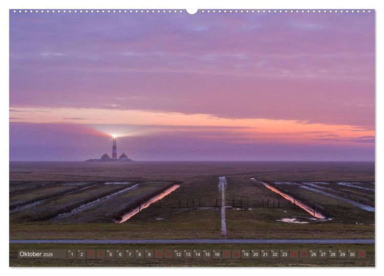 Produktbild: Einmaliges Westerhever (Wandkalender 2026 DIN A2 quer), CALVENDO Monatskalender