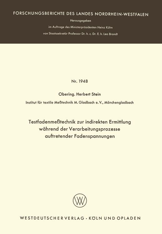 Produktbild: Testfadenme&szlig;technik zur indirekten Ermittlung w&auml;hrend der Verarbeitungsprozesse auftretender Fadenspannungen