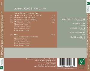 Produktbild: aboutCAGE Vol. 10: String Quartet in Four Parts,F
