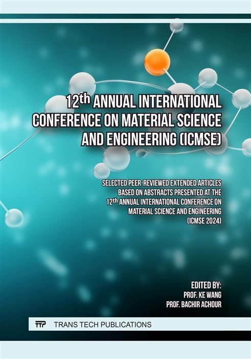 Produktbild: 12th Annual International Conference on Material Science and Engineering (ICMSE)