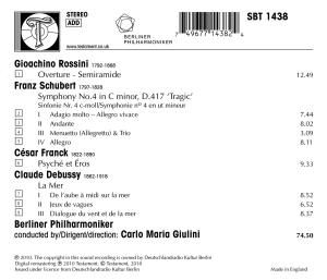 Produktbild: Giulini/Berliner Philharmoniker: Sinfonie 4/La Mer/Psyche Et