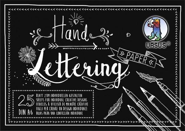 Produktbild: URSUS Handlettering Paper, DIN A6, schwarz
