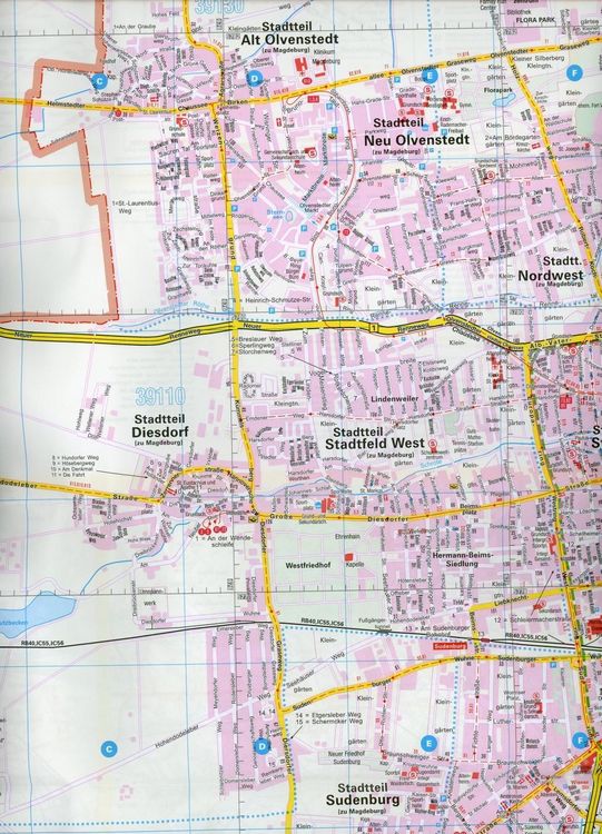 Produktbild: Falk Stadtplan Extra Magdeburg 1:20.000