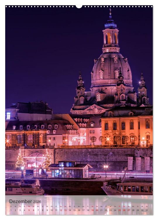 Produktbild: Elbstadt Dresden (Wandkalender 2026 DIN A2 hoch), CALVENDO Monatskalender