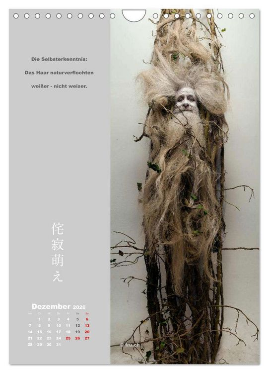 Produktbild: wabi sabi moe &mdash; bewundernswert verg&auml;nglich erotisch &mdash; Akt/Bodypainting (Wandkalender 2026 DIN A4 hoch), CALVENDO Monatskalender