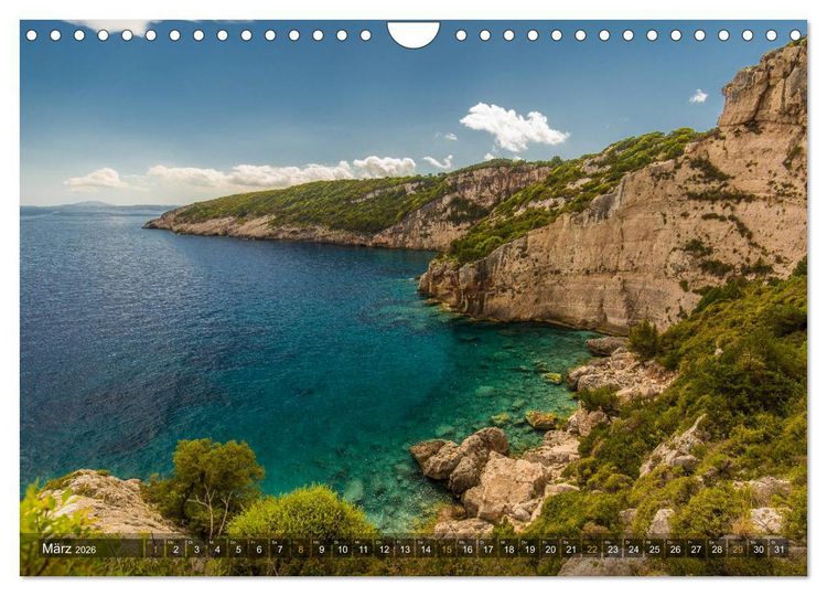 Produktbild: Zakynthos - Griechische Idylle im Ionischen Meer (Wandkalender 2026 DIN A4 quer), CALVENDO Monatskalender