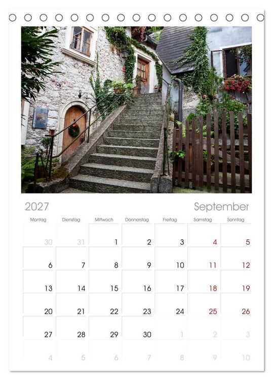 Produktbild: Tischplaner 2027 - Hallstatt und der Hallst&auml;tter See (A5 Tischkalender zum Aufstellen) CALVENDO