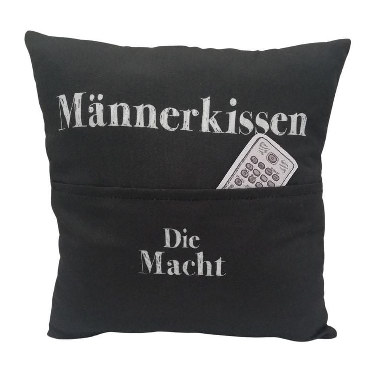 Produktbild: Kissen 25 x 25 cm mit Tasche, M&auml;nnerkissen