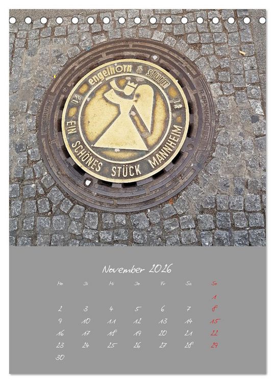 Produktbild: Faszination Kanaldeckel (Tischkalender 2026 DIN A5 hoch), CALVENDO Monatskalender