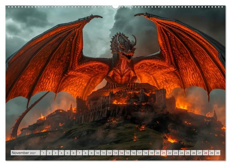 Produktbild: Beowulf &ndash; Die Saga des Drachenbezwingers (Wandkalender 2027 DIN A2 quer), CALVENDO Monatskalender