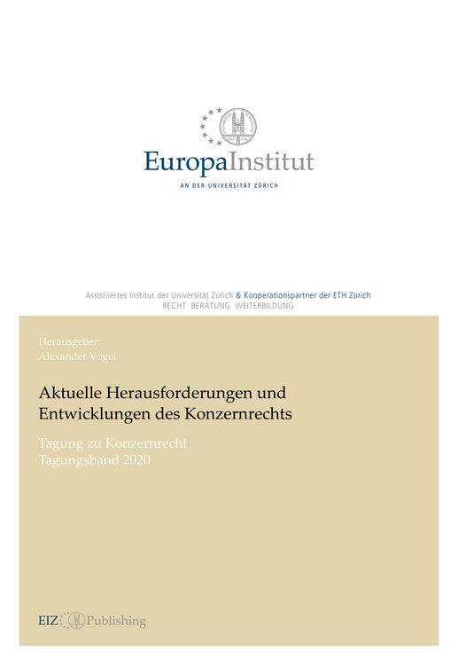 Produktbild: Aktuelle Herausforderungen und Entwicklungen des Konzernrechts