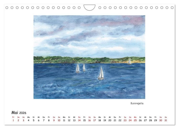 Produktbild: Die Flensburger F&ouml;rde (Wandkalender 2026 DIN A4 quer), CALVENDO Monatskalender