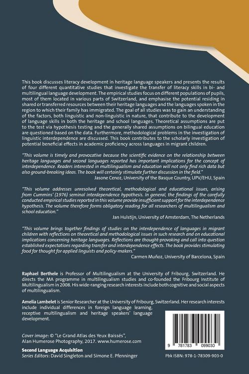 Produktbild: Heritage and School Language Literacy Development in Migrant Children