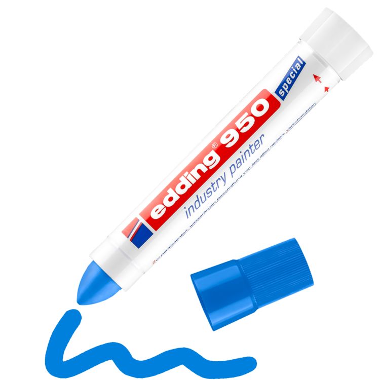 Produktbild: Edding 950 industry painter 4-950003 Industriemarker Blau wasserfest: Ja