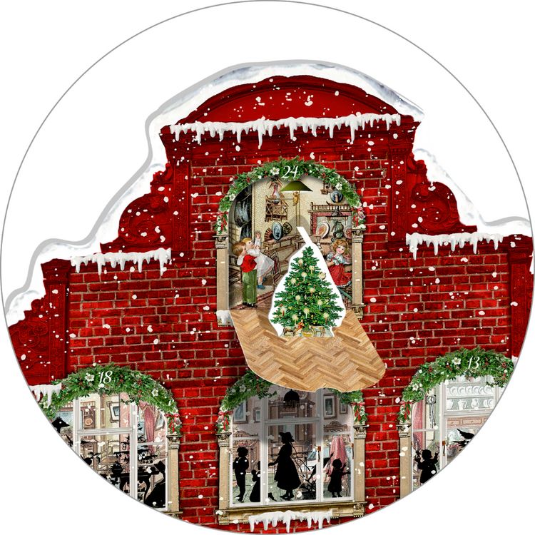 Produktbild: Nostalg. Weihnachtshaus, Wand-Adventskal. m.Pop-up (Behr)