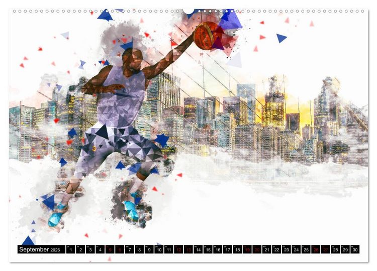 Produktbild: Basketball Art (Wandkalender 2026 DIN A2 quer), CALVENDO Monatskalender