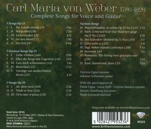 Produktbild: Weber-Complete Songs For Voice And Guitar