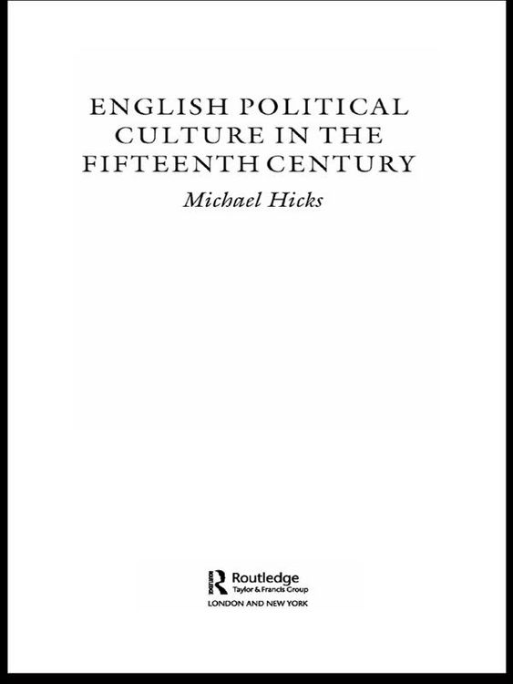 Produktbild: English Political Culture in the Fifteenth Century