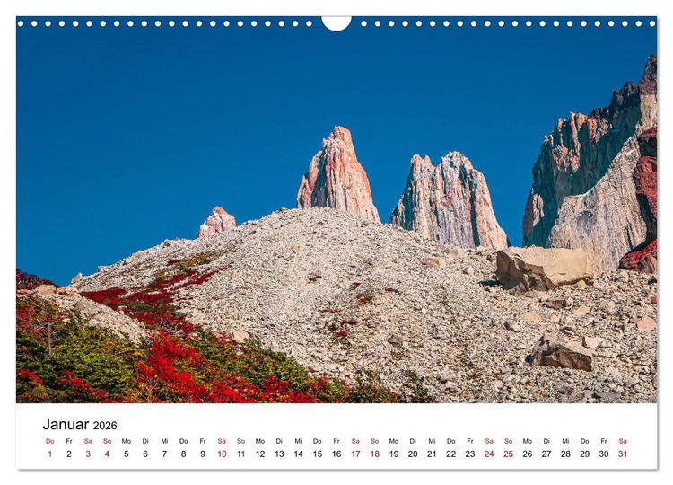 Produktbild: Patagonien, Torres del Paine Nationalpark: Am Rand der Welt (Wandkalender 2026 DIN A3 quer), CALVENDO Monatskalender