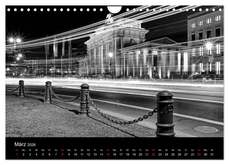 Produktbild: Berlin Monochrome (Wandkalender 2026 DIN A4 quer), CALVENDO Monatskalender