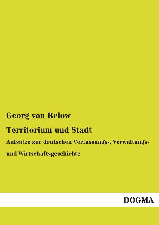 Produktbild: Territorium und Stadt