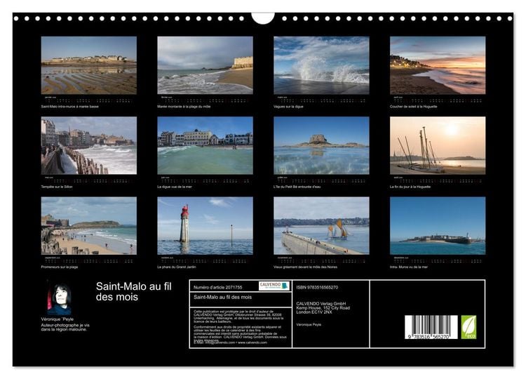 Produktbild: Saint-Malo au fil des mois (Calendrier mural 2026 DIN A3 vertical), CALVENDO calendrier mensuel