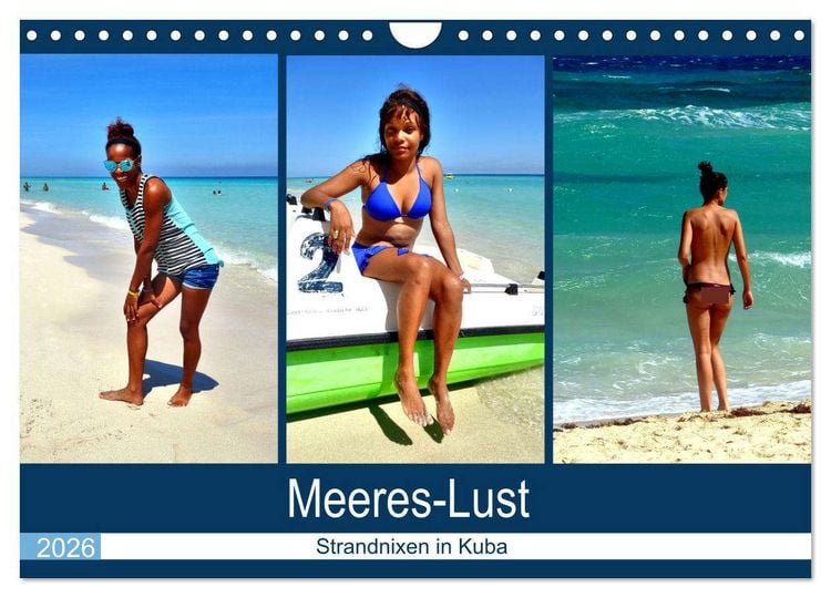 Produktbild: Meeres-Lust - Strandnixen in Kuba (Wandkalender 2026 DIN A4 quer), CALVENDO Monatskalender