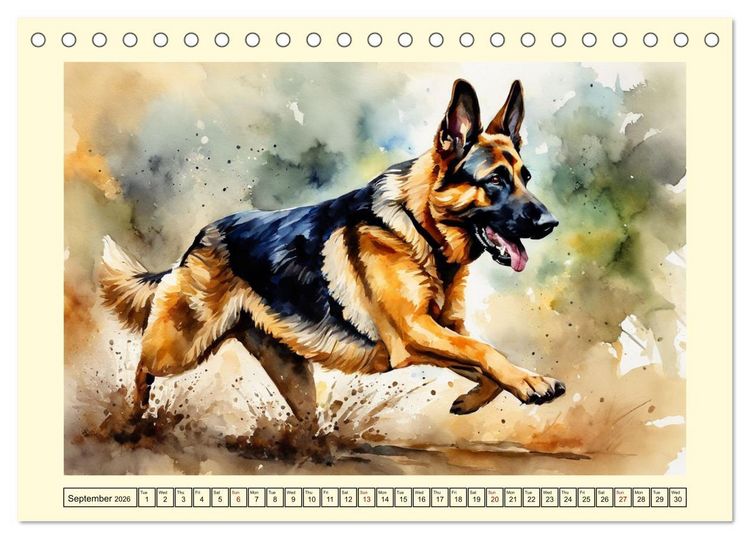 Produktbild: German Shepherds - classics around the globe (Desk Calendar 2026 DIN A5 landscape), CALVENDO 12 Month DeskCalendar