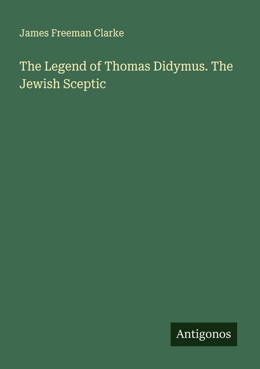 Produktbild: The Legend of Thomas Didymus. The Jewish Sceptic