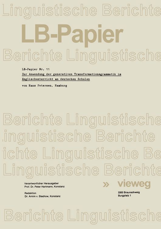 Produktbild: Zur Anwendung der generativen Transformationsgrammatik im Englischunterricht an deutschen Schulen