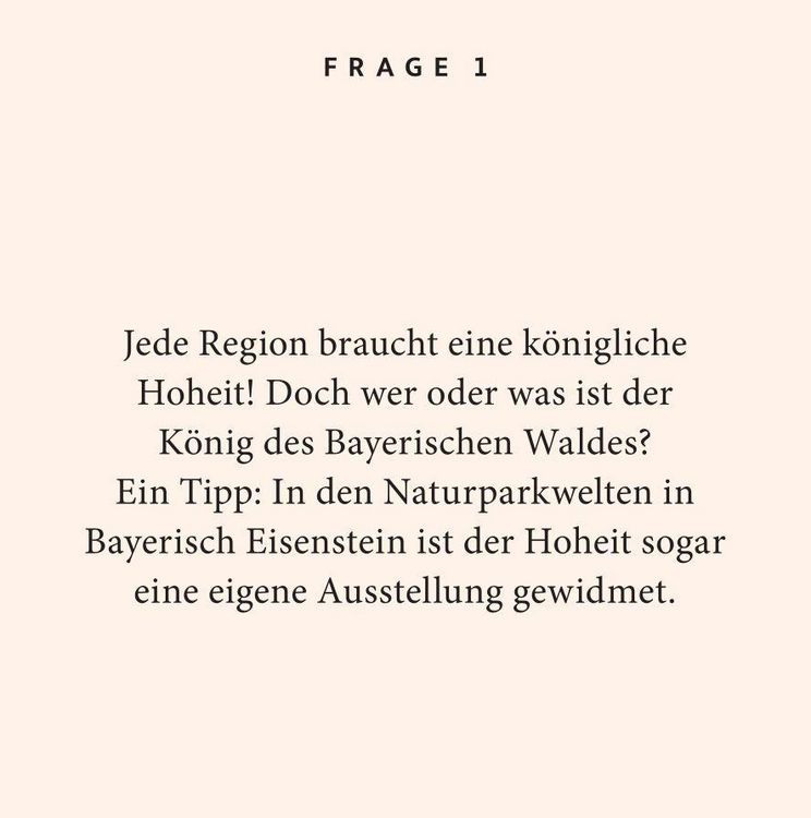 Produktbild: Bayerischer Wald-Quiz