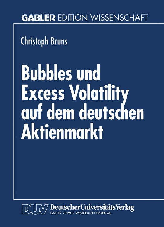 Produktbild: Bubbles und Excess Volatility auf dem deutschen Aktienmarkt