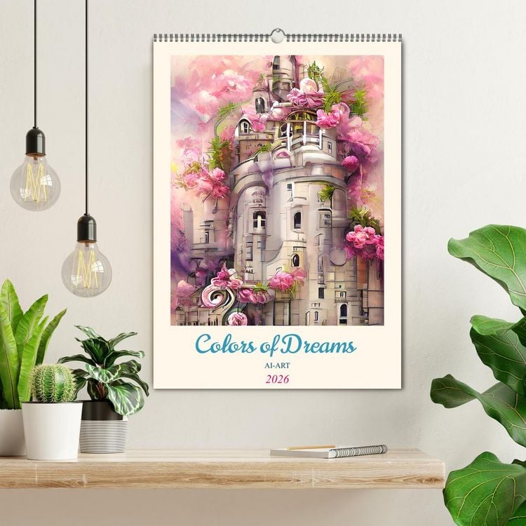 Produktbild: Colors of Dreams - AI-ART (Wandkalender 2026 DIN A2 hoch), CALVENDO Monatskalender