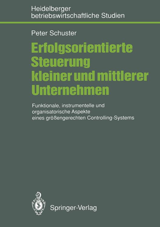 Produktbild: Erfolgsorientierte Steuerung kleiner und mittlerer Unternehmen