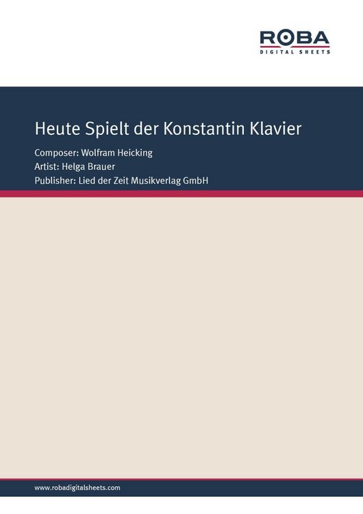Produktbild: Heute spielt der Konstantin Klavier